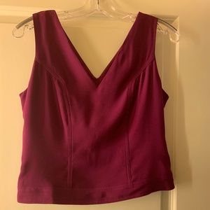 V neck cropped blouse